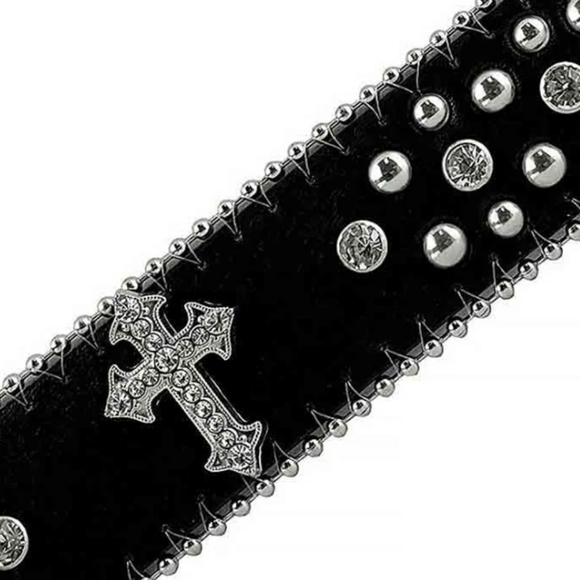Western Bling Cross Symbol Rhinestone Belt main image 6